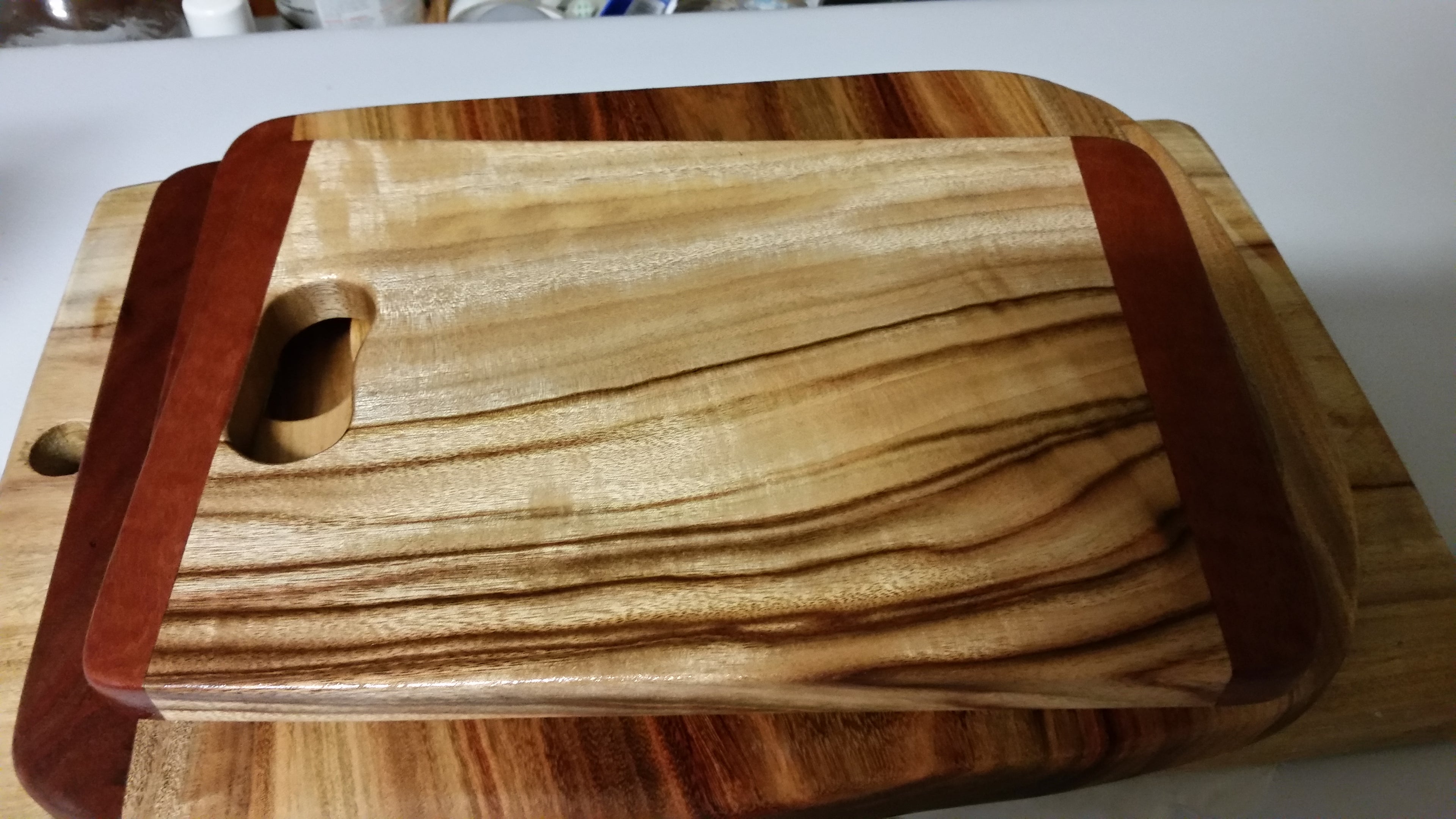 Camphor Laurel Cutting Boards with Redgum Ends