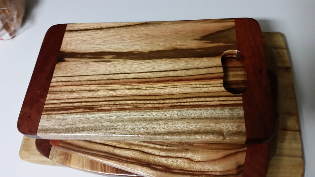 Camphor Laurel Cutting Boards with Redgum Ends