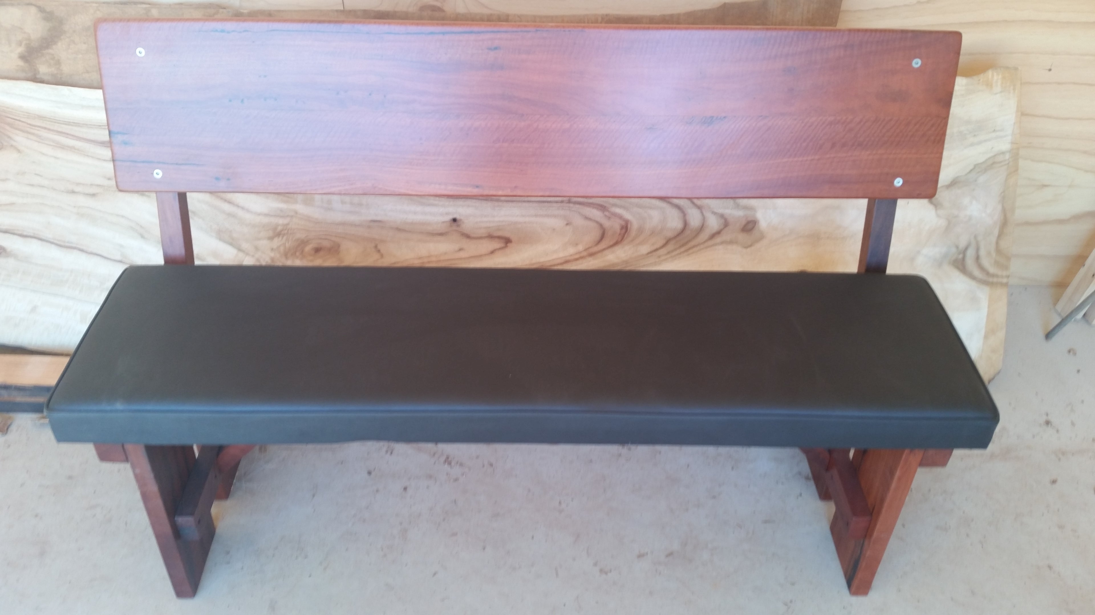 Solid Slab Redgum Bench Seat
