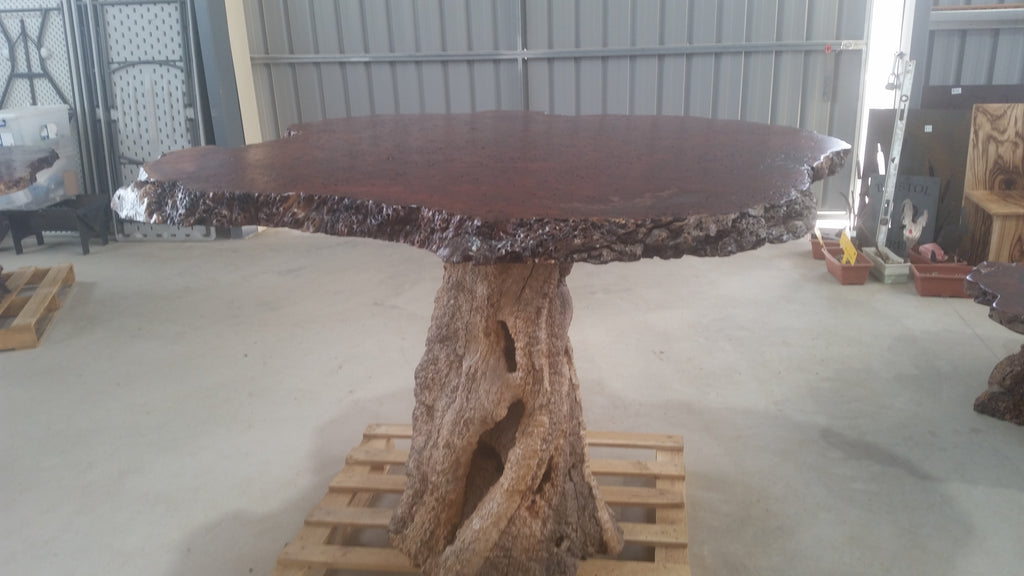 Redgum Burl Bar Table with Mallee Stump Base