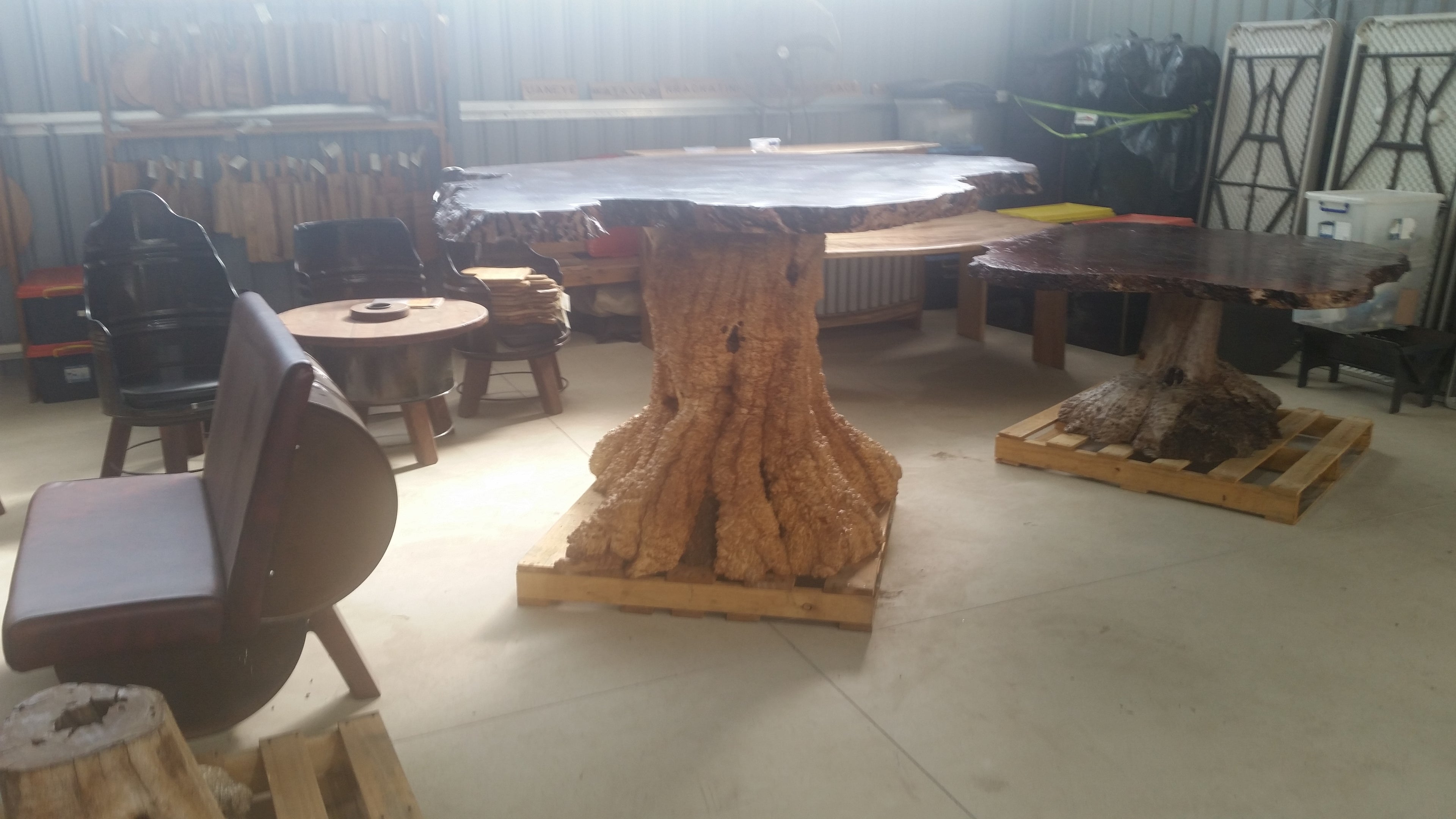 Redgum Burl Bar Table with Mallee Stump Base