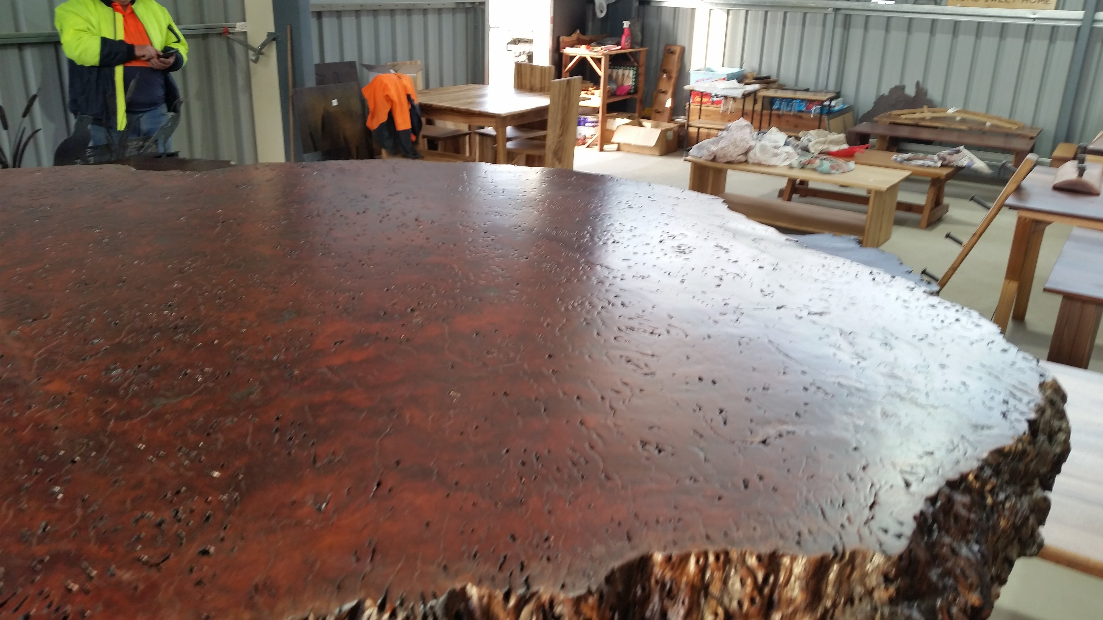 Redgum Burl Bar Table with Mallee Stump Base
