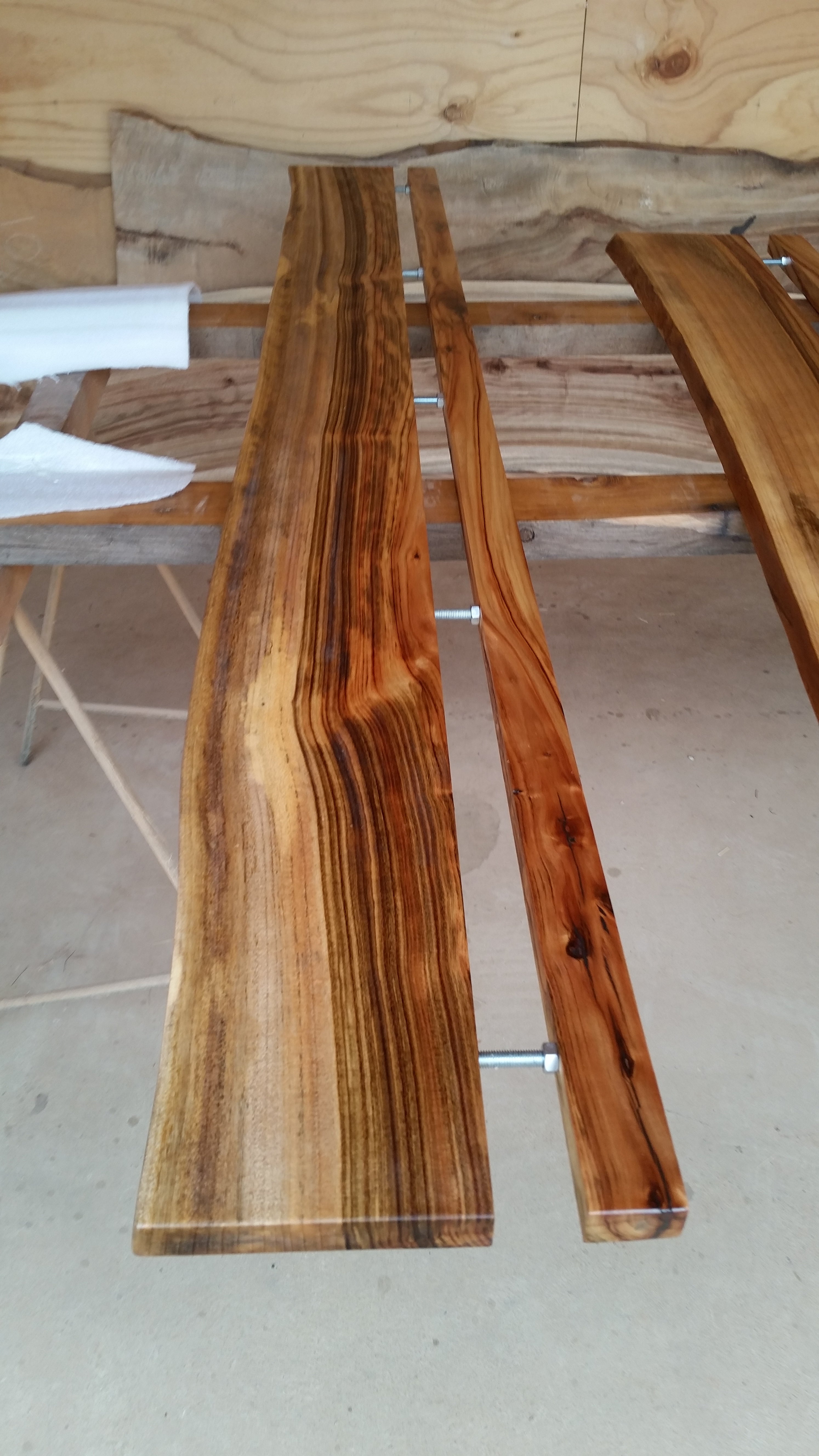 Camphor Laurel Floating Shelves